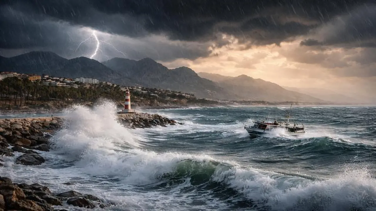 عاصفة قوية تضرب غرب المتوسط في تركيا وتحذر من اضطراب حركة الملاحة